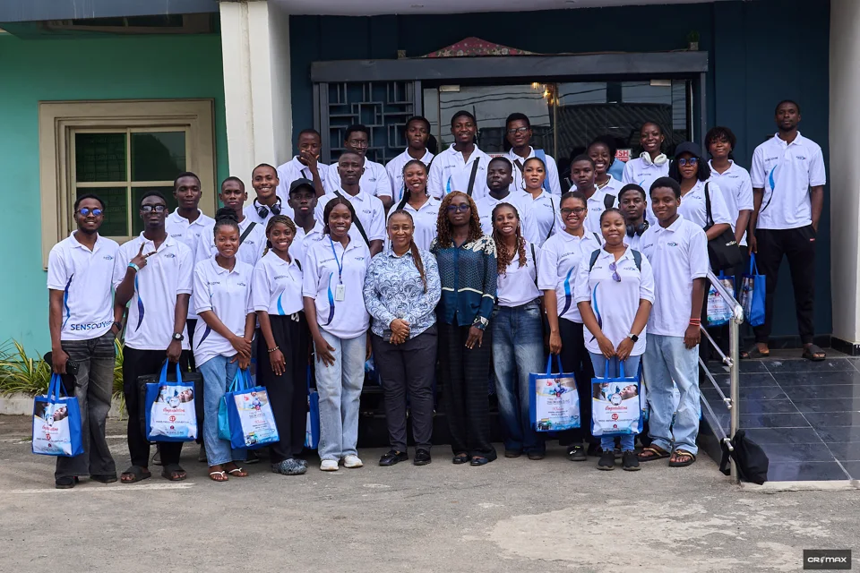Dental students gathered outside a building at a NADS event